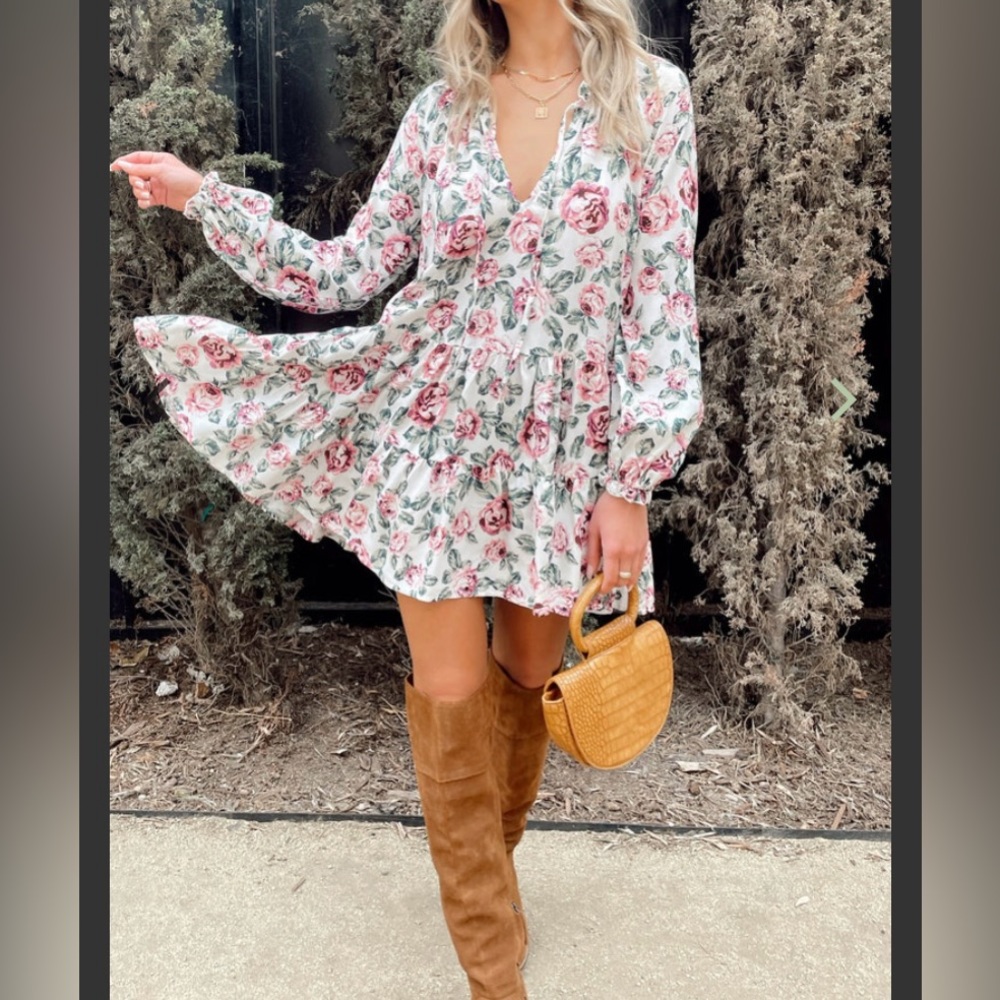 Show Me Your MuMu Birdie Floral Bella Enchanted Mini Dress - Picture 3 of 10